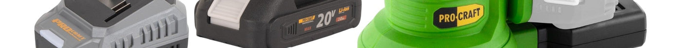 Procraft PX20BLbb Akku Exzenterschleifer 20 V 125 mm Brushless + 2x Akku 2,0 Ah + Ladegerät