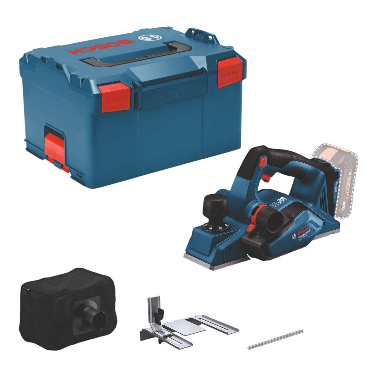Bosch GHO 18V-26 Profesjonalna strugarka akumulatorowa 18 V 2,6 mm bezszczotkowa ( 06015B5000 ) + L-Boxx - bez akumulatora, bez ładowarki