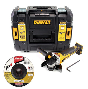 DeWalt DCG 405 NT Akku Winkelschleifer 18V 125mm Brushless Solo + 5x Schruppscheibe - ohne Akku, ohne Ladegerät