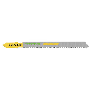 Festool S 75/2,5 R/5 WOOD Fine Cut Stichsägeblatt 75 mm 5 Stk. ( 204259 ) konisch geschliffen für sauberen Schnitt, HCS Stahl