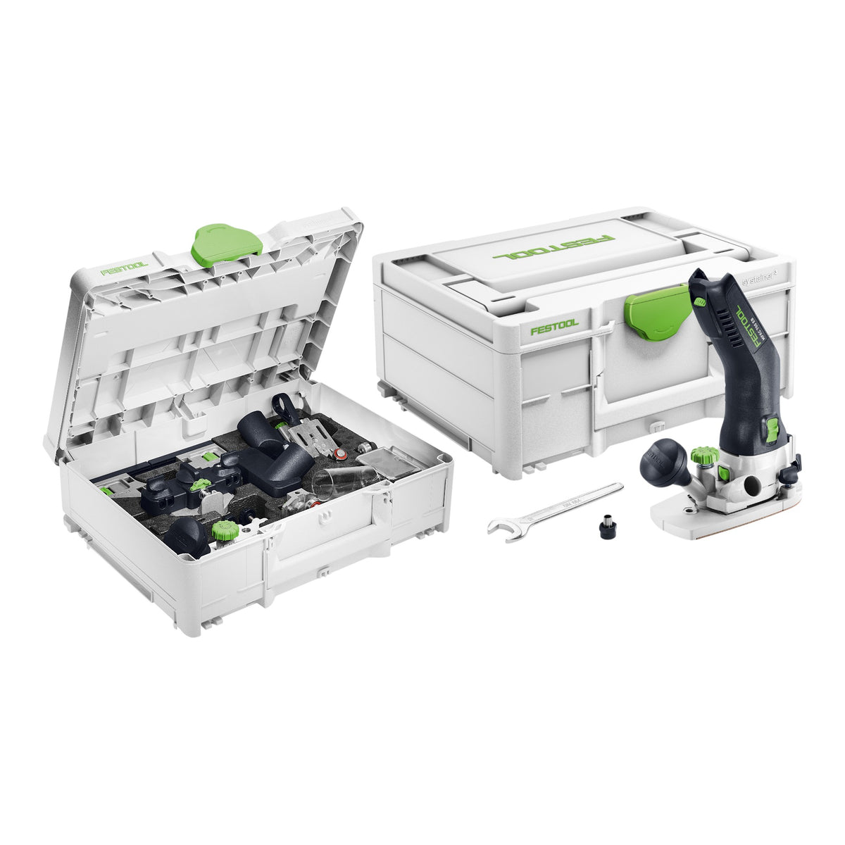 Festool MFKC 700 EB-Basic akumulatorowa frezarka górnowrzecionowa do krawędzi 18 V 8 mm bezszczotkowa + zestaw akcesoriów + systainer - bez akumulatora, bez ładowarki