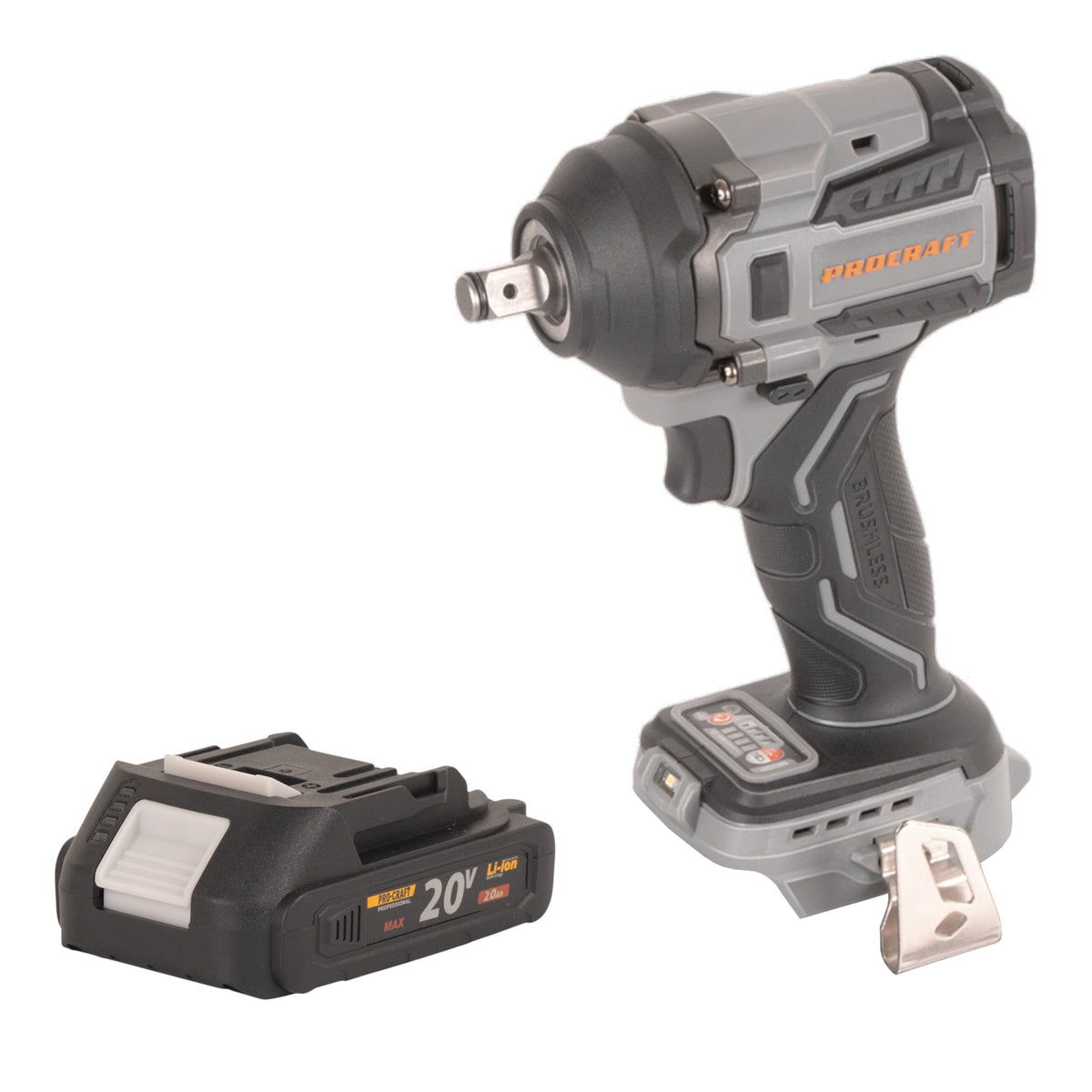 Procraft Industrial IW550Abb Akumulatorowy klucz udarowy 20 V 550 Nm 1/2" + 1x akumulator 2,0 Ah - bez ładowarki