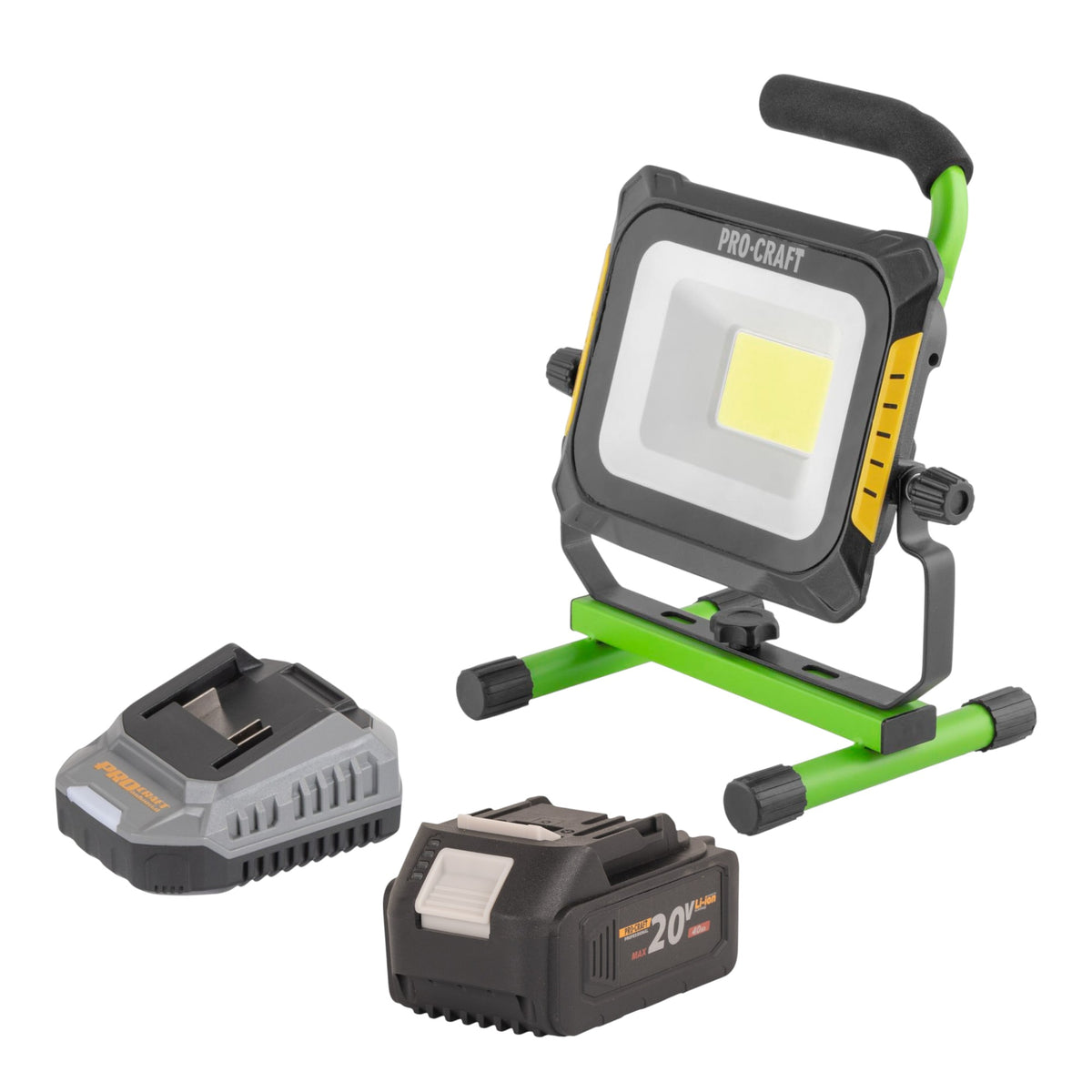 Akumulatorowy reflektor LED Procraft LP20 20 V IP 20 + 1x akumulator 4,0 Ah + ładowarka