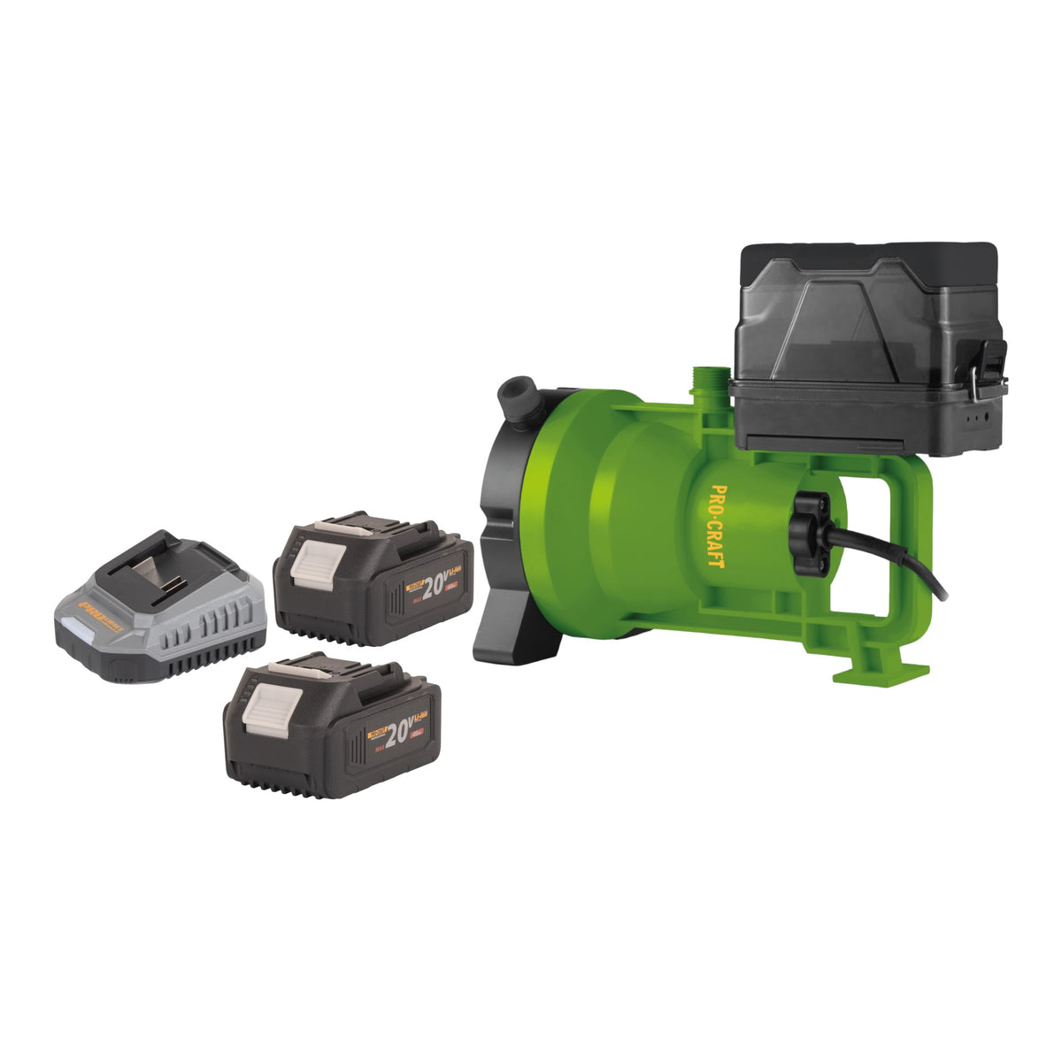 Bezprzewodowa pompa zanurzeniowa Procraft CPN21bb 20 V 3200 l/h + 2x akumulator 4,0 Ah + ładowarka