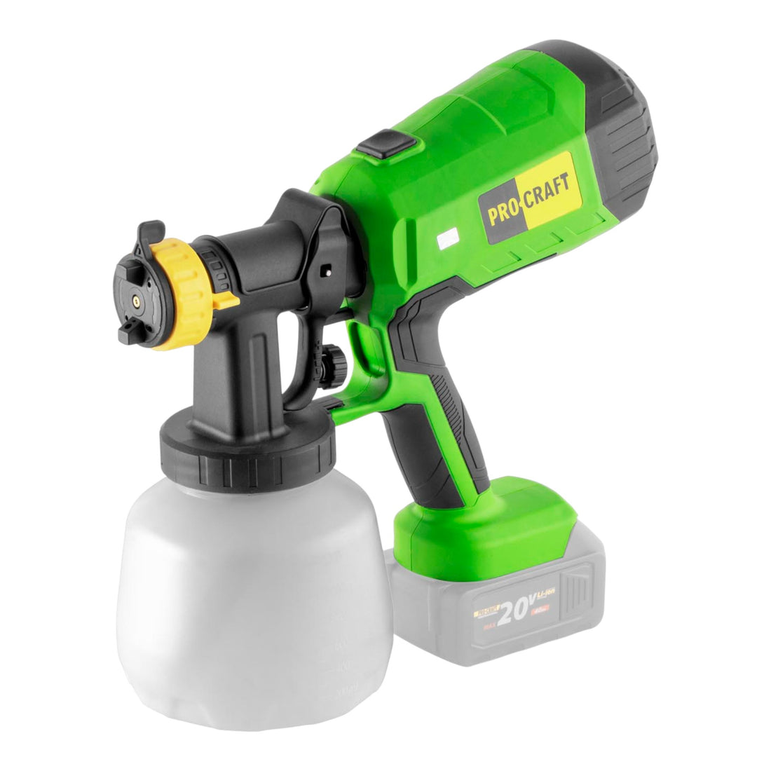Akumulatorowy pistolet natryskowy Procraft PSE40bb 20 V + 2x akumulator 4,0 Ah + ładowarka