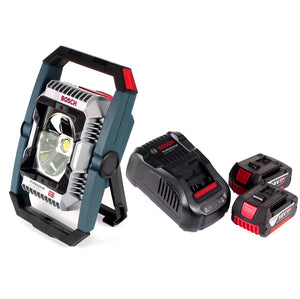 Lampa akumulatorowa Bosch GLI 18V-2200 C 18 V 2200 lm Bluetooth (0601446501) + 2x akumulator 5,0 Ah + ładowarka