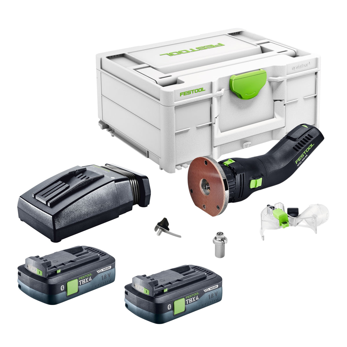 Festool OFKC 500 R3 EB-Basic akumulatorowa frezarka górnowrzecionowa 18 V 10 mm bezszczotkowa + 2x akumulator 4,0 Ah + ładowarka + Systainer