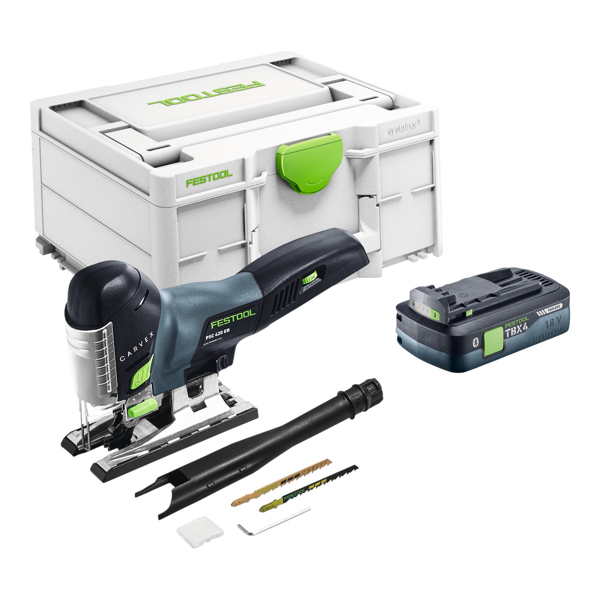 Festool PSC 420 EB-Basic-4,0 Akumulatorowa wyrzynarka wahadłowa 18 V 120 mm ( 577026 ) Bezszczotkowa + 1x akumulator 4,0 Ah + Systainer - bez ładowarki