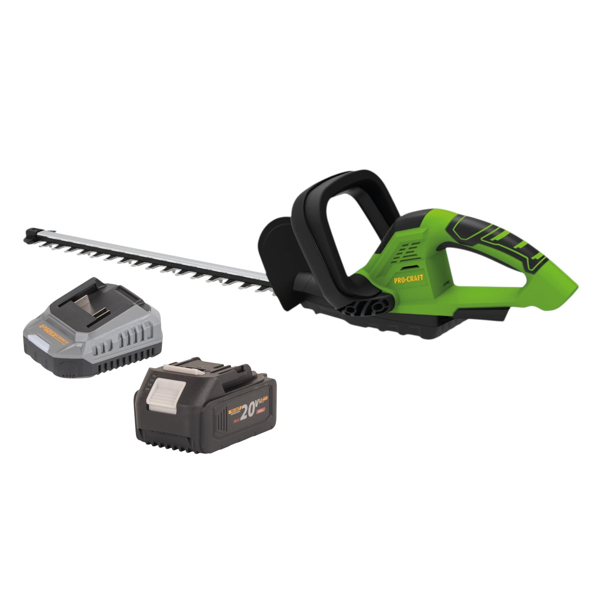 Nożyce do żywopłotu Procraft PZA24bb 20 V 510 mm bezszczotkowe + 1x akumulator 4,0 Ah + ładowarka