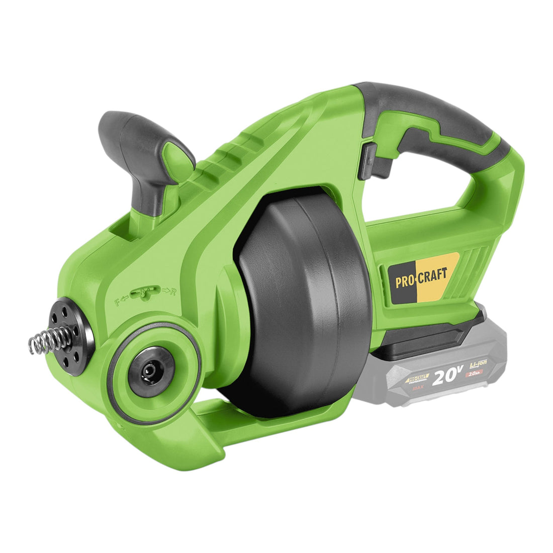 Procraft PCD20-BB Akumulatorowa maszyna do czyszczenia rur 20 V 7 m x 7 mm Brushless Solo – bez akumulatora, bez ładowarki