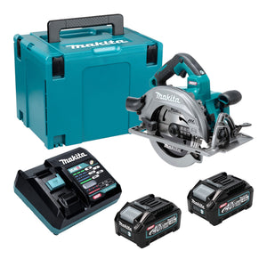 Makita HS 003 GM201 Akumulatorowa piła ręczna 40 V max. 190 mm bezszczotkowa + 2x akumulator 4,0 Ah + ładowarka + Makpac