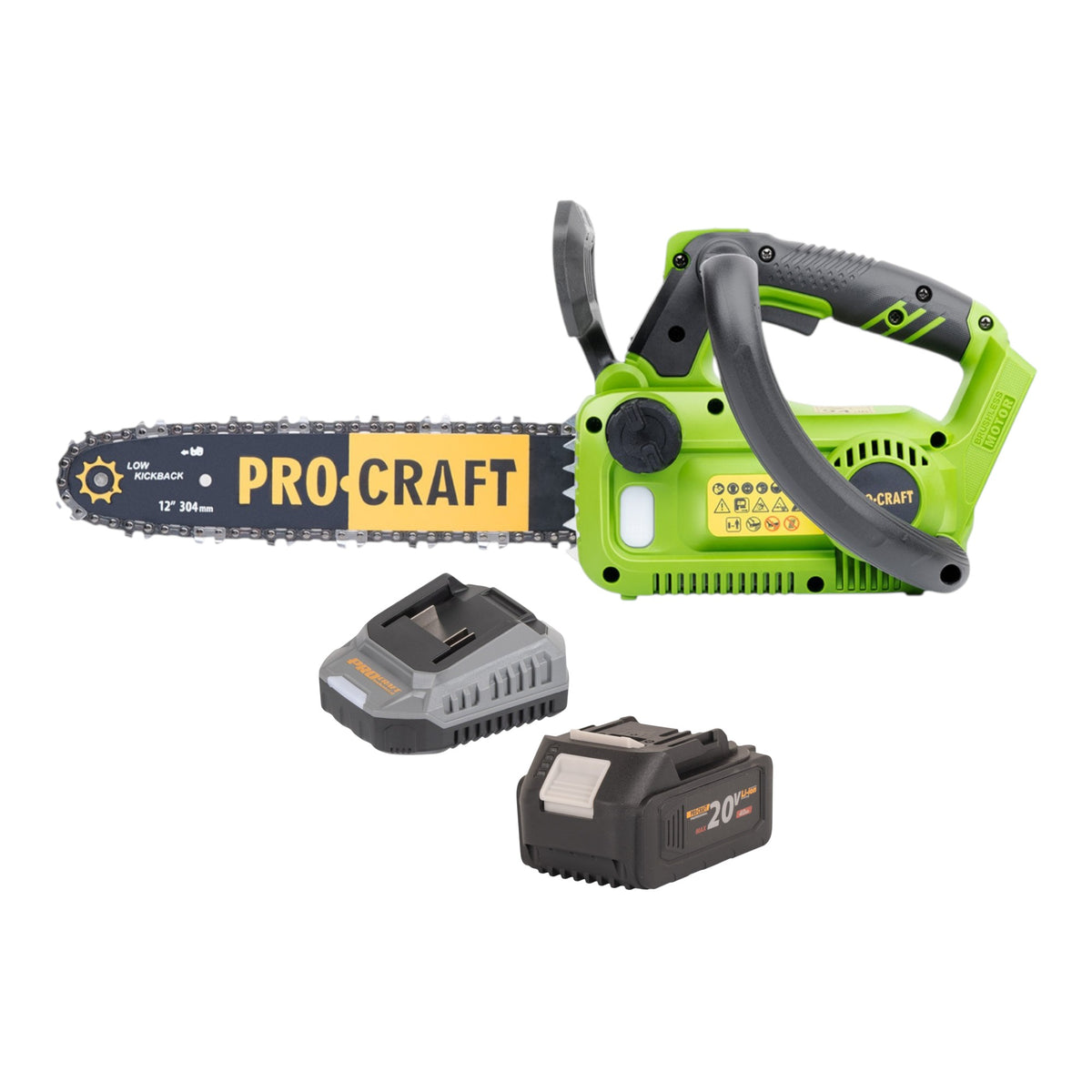 Akumulatorowa pilarka łańcuchowa Procraft PKA42Libb 20 V 304 mm bezszczotkowa solo - bez akumulatora, bez ładowarki