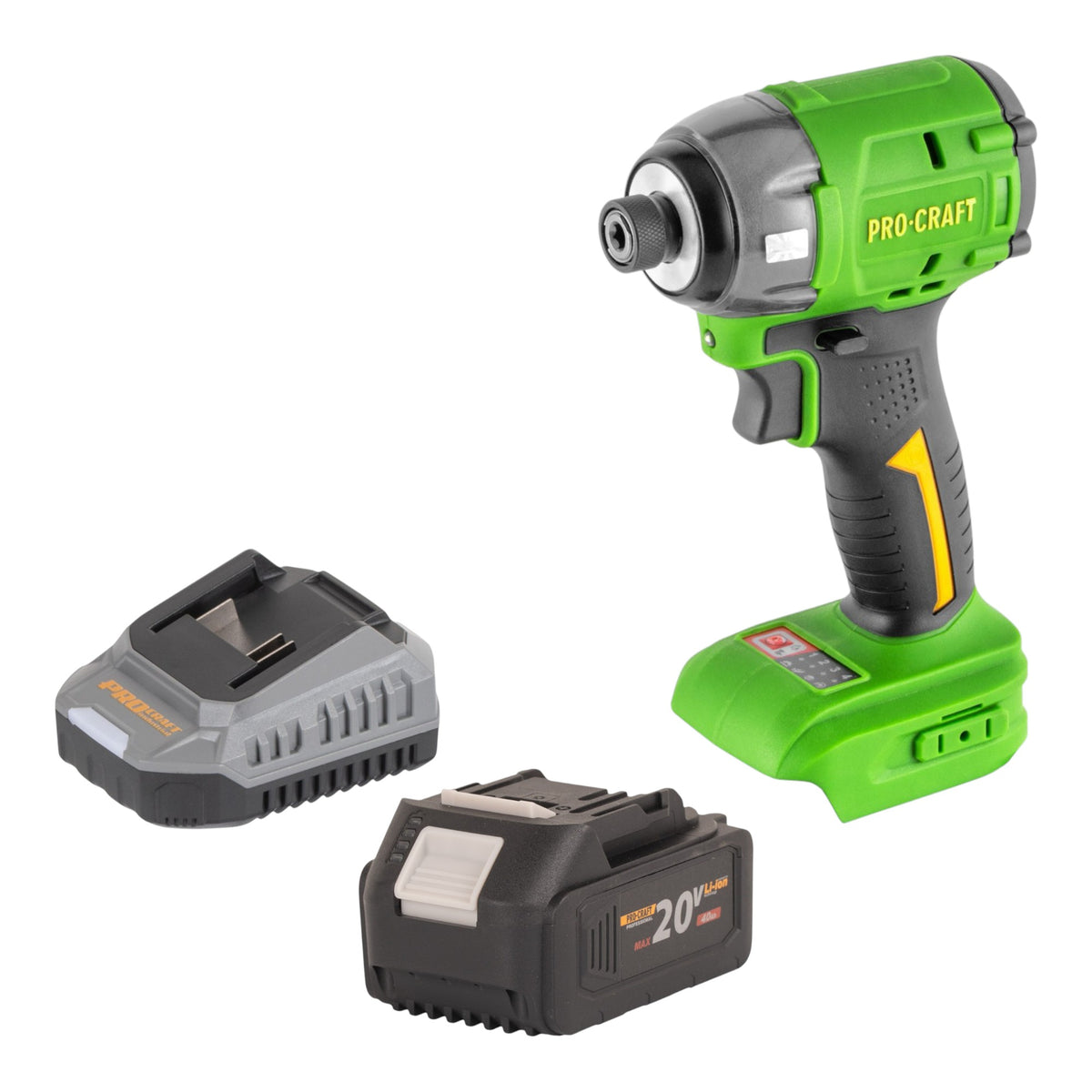 Wkrętarka udarowa akumulatorowa Procraft PS22bb 20 V 230 Nm 1/4" bezszczotkowa Solo – bez akumulatora, bez ładowarki