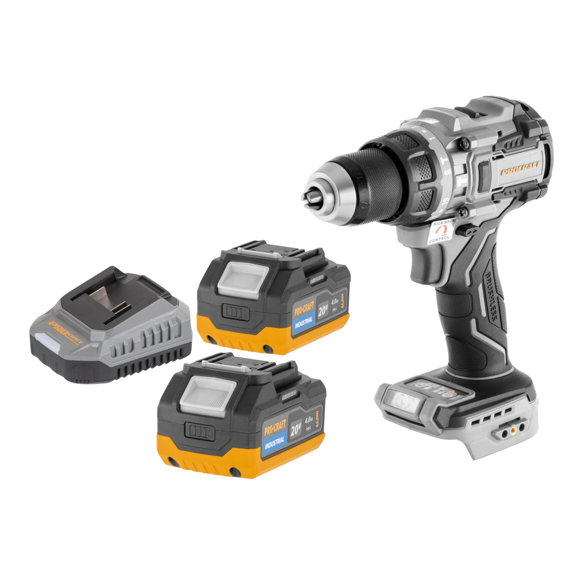 Wkrętarka udarowa akumulatorowa ProCraft Industrial CD20C-BB 20 V 120 Nm Brushless Solo – bez akumulatora, bez ładowarki