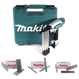 Makita AF 506 Druckluft Stauchkopfnagler 15-50mm 4,3-8,3bar + 50000x Stauchkopfnagel 15/20/25/30/32/35/38/40/45/50mm + Koffer