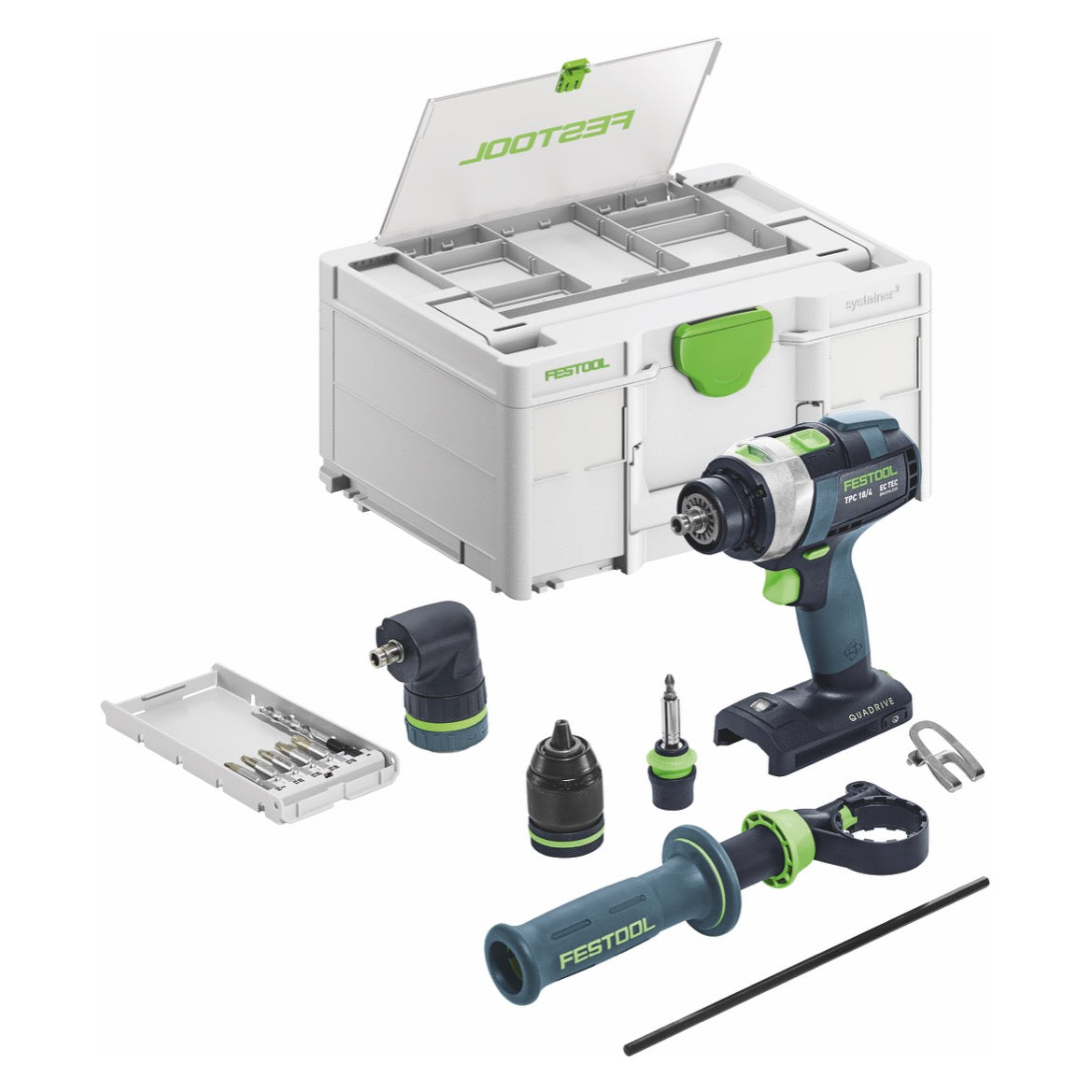 Festool TPC 18/4 I-Basic-Set akumulatorowa wiertarko-wkrętarka udarowa 18 V 75 Nm ( 577625 ) bezszczotkowa + systainer - bez akumulatora, bez ładowarki