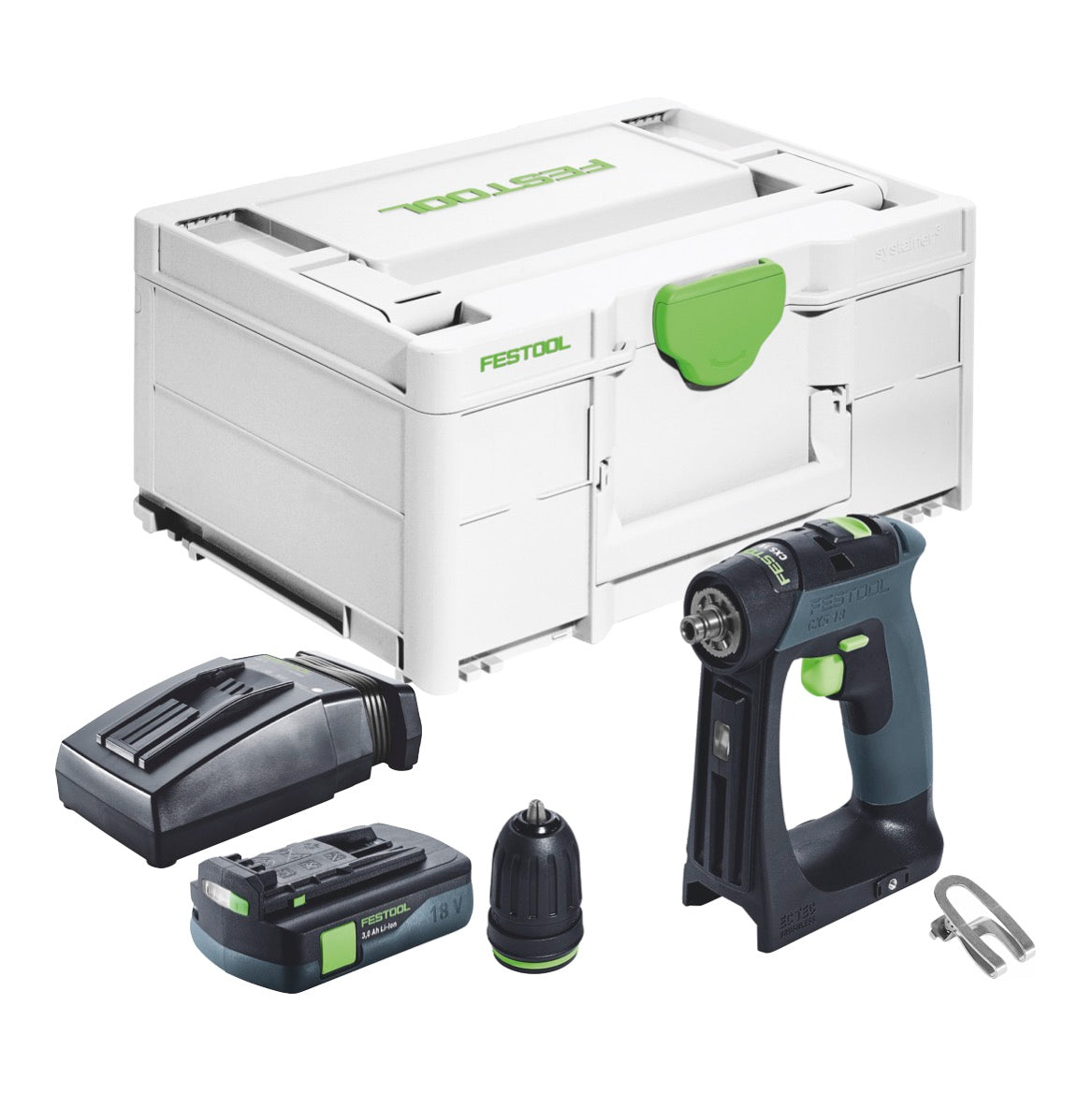 Akumulatorowa wiertarko-wkrętarka Festool CXS 18 18 V 40 Nm bezszczotkowa + 1x akumulator 3,0 Ah + ładowarka + systainer