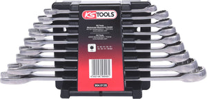 KS TOOLS EDELSTAHL Ringmaulschlüssel-Satz, abgewinkelt , 9-tlg ( 964.0135 )