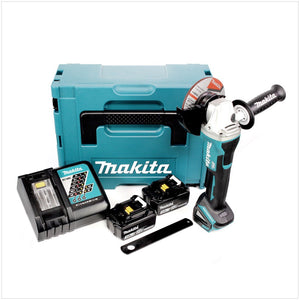 Makita DGA 505 RFJ Akku Winkelschleifer 18V 125mm Brushless + 2x Akku 3,0Ah + Ladegerät + Makpac