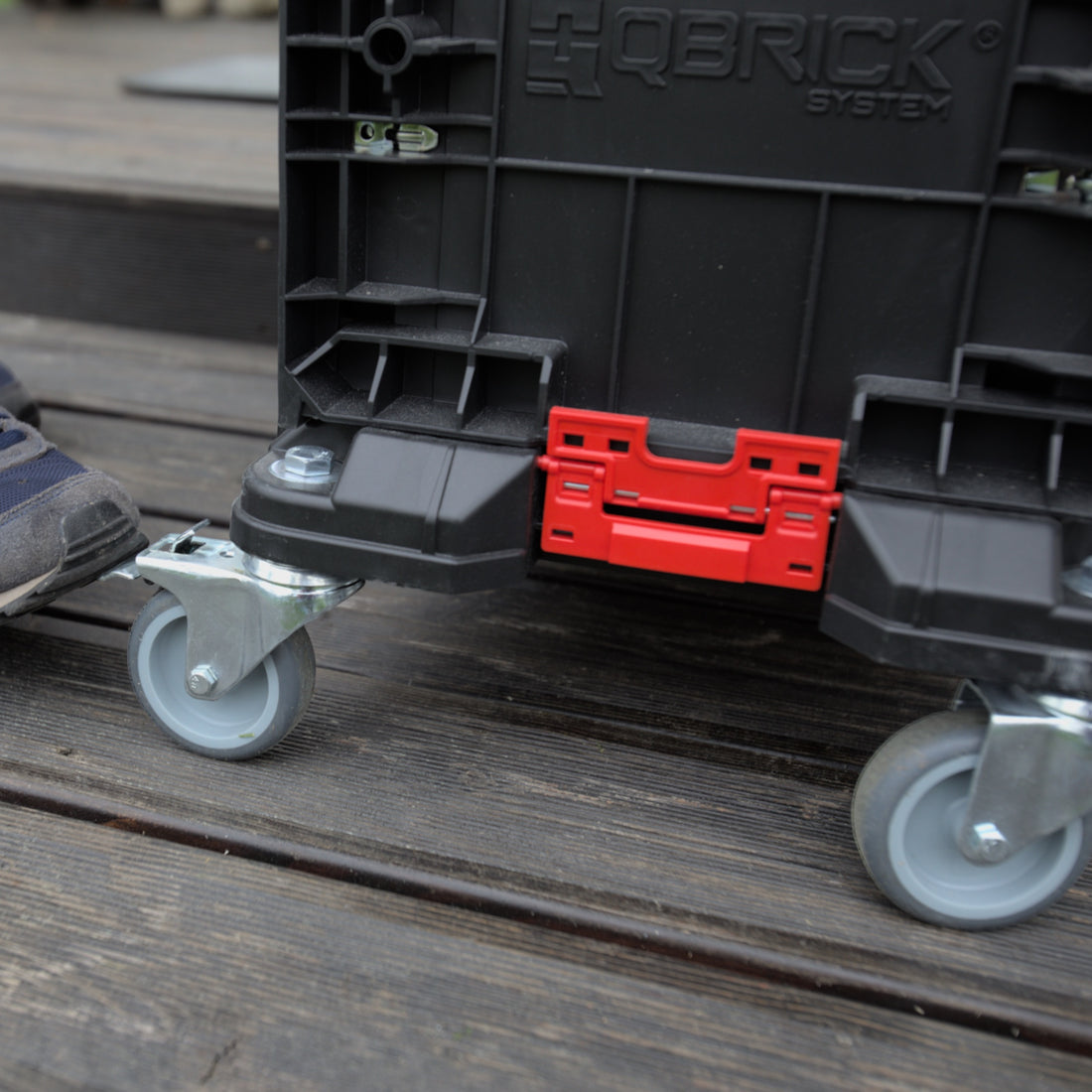 Platforma transportowa Qbrick System PRO Wózek transportowy 506 x 325 x 140 mm z 4 kółkami skrętnymi i 2 hamulcami