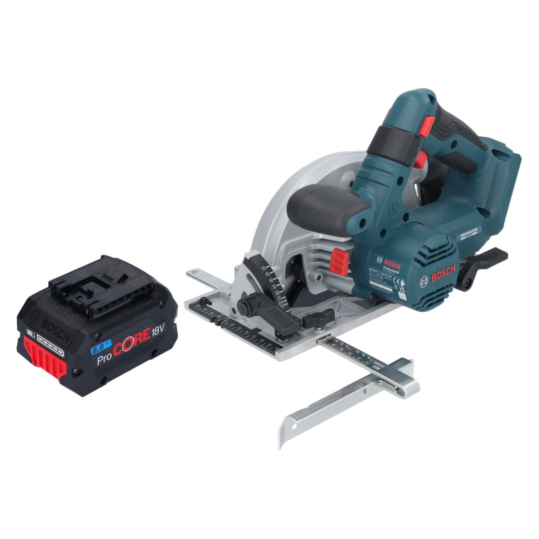 Akumulatorowa pilarka tarczowa Bosch GKS 18V-57-2 Professional 18 V 165 mm bezszczotkowa + 1x akumulator ProCORE 8,0 Ah - bez ładowarki