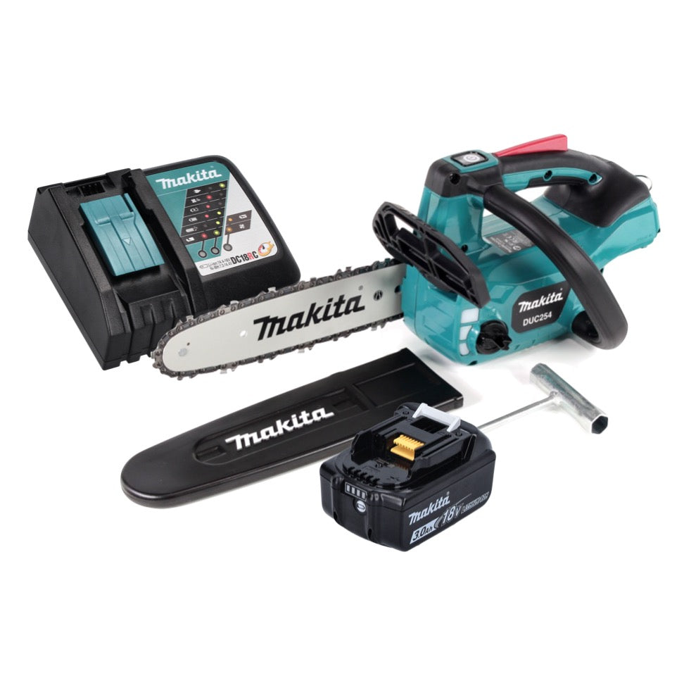 Makita DUC 254 RF1 Akku Kettensäge 18 V 25 cm Brushless + 1x Akku 3,0 Ah + Ladegerät