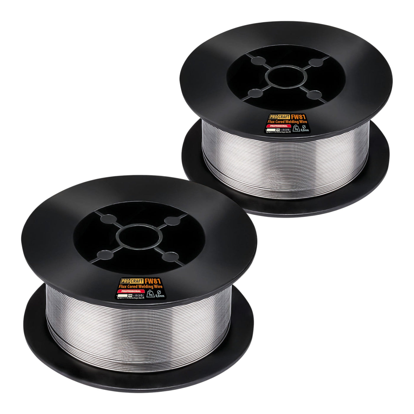 Procraft 2x FW81 Fülldraht Schweißdraht FLUX 0,8 mm 1,0 kg