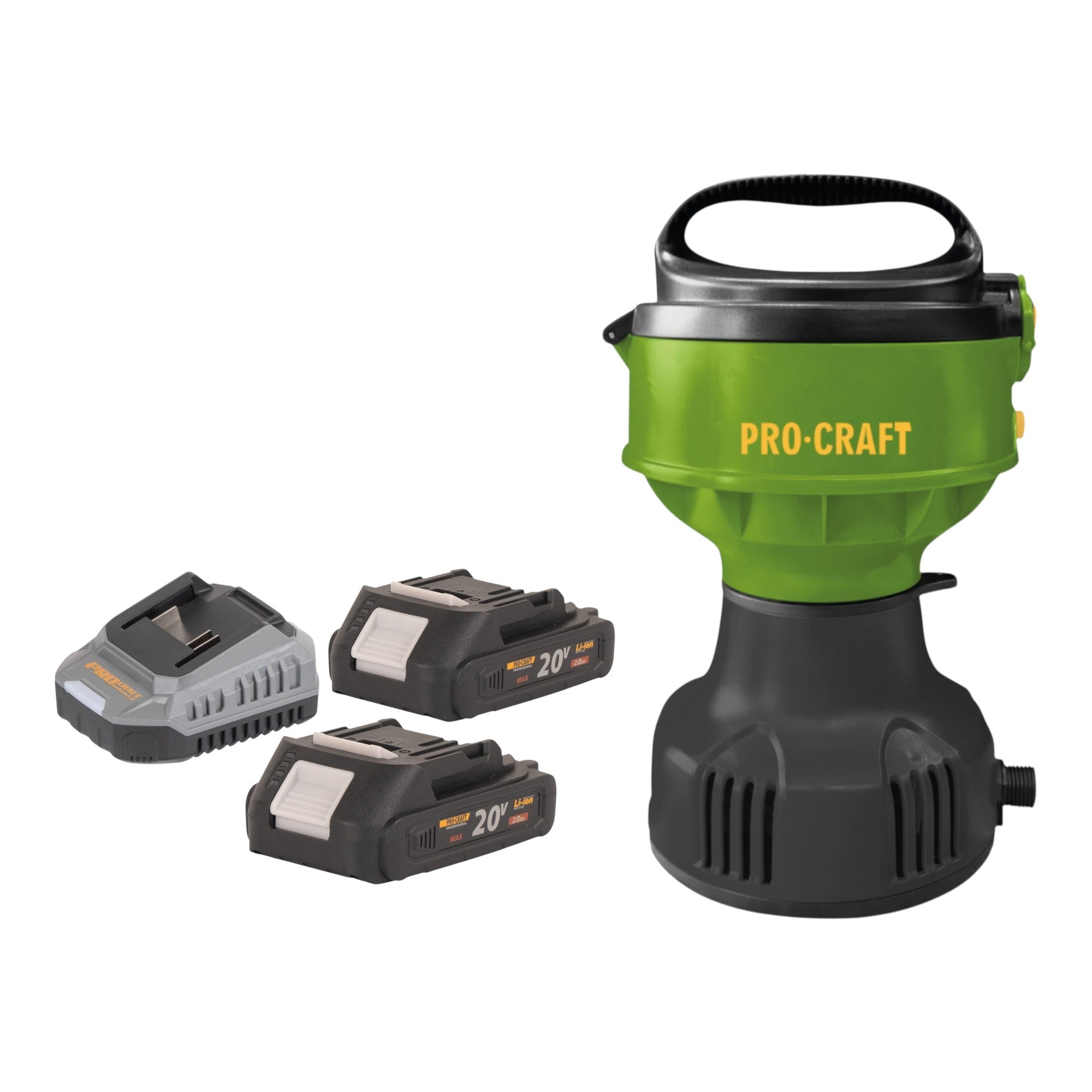 Procraft CPN22bb Akku Schwimmpumpe 20 V 3200 l/h + 2x Akku 2,0 Ah + Ladegerät