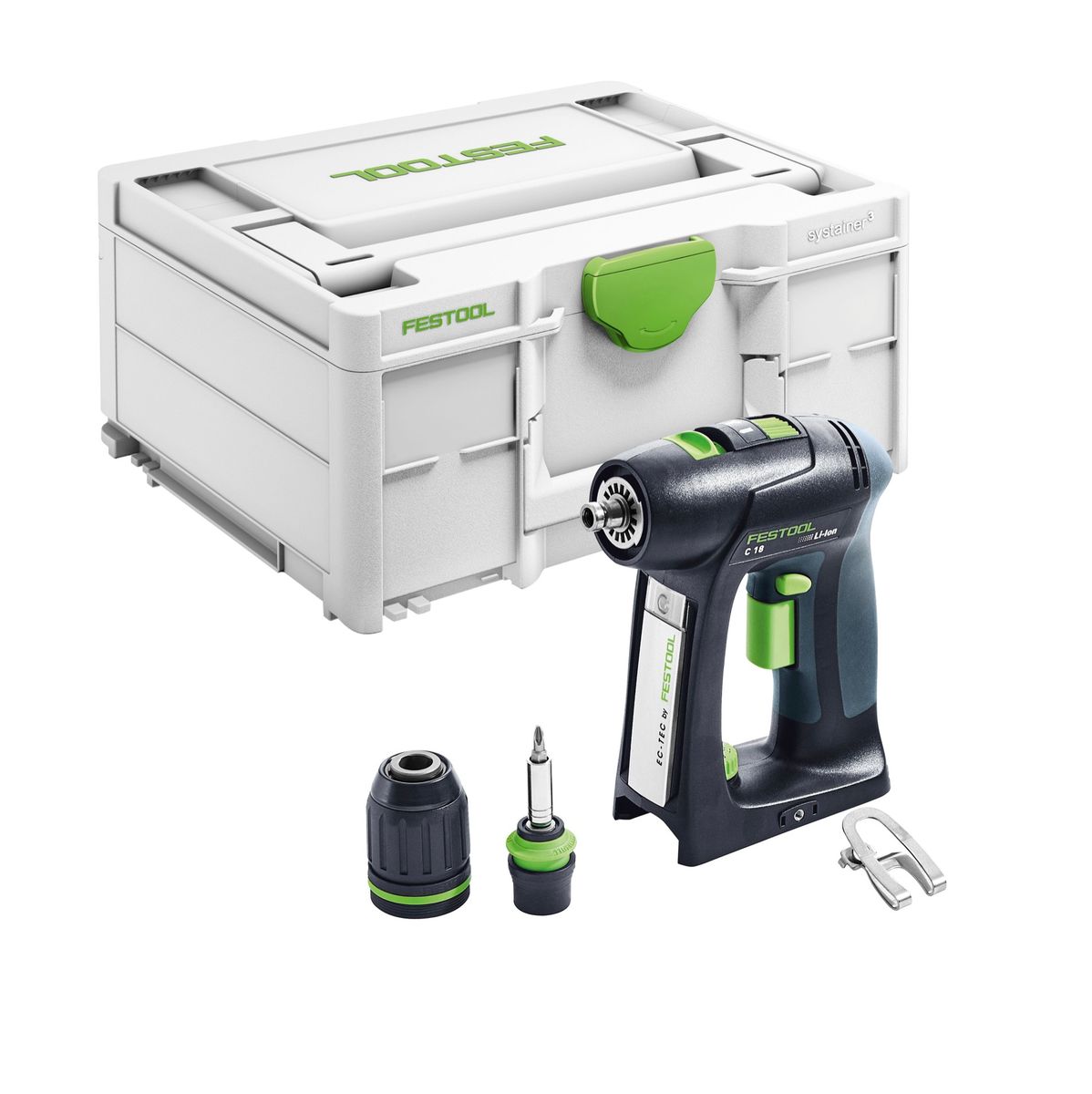 Festool C 18 Basic Akku Bohrschrauber 18 V 45 Nm Brushless Solo + systainer ( 576434 ) - ohne Akku, ohne Ladegerät ( Nachfolger von 574737 )