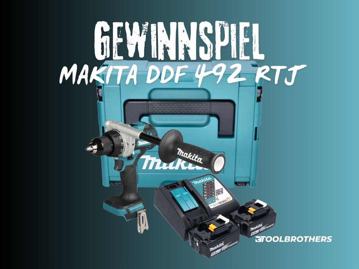 Gewinnspiel: Wir verlosen den NEUEN MAKITA DDF 492 im Komplett-Set!