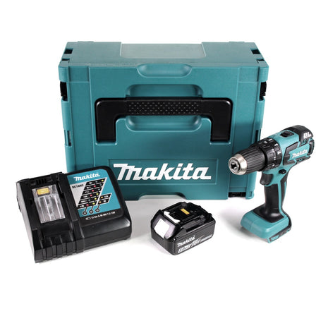 Makita DHP 459 RT1J 18 V Brushless Akku Schlagbohrschrauber im Makpac + 1x 5,0 Ah Akku + DC18RC Ladegerät - Toolbrothers