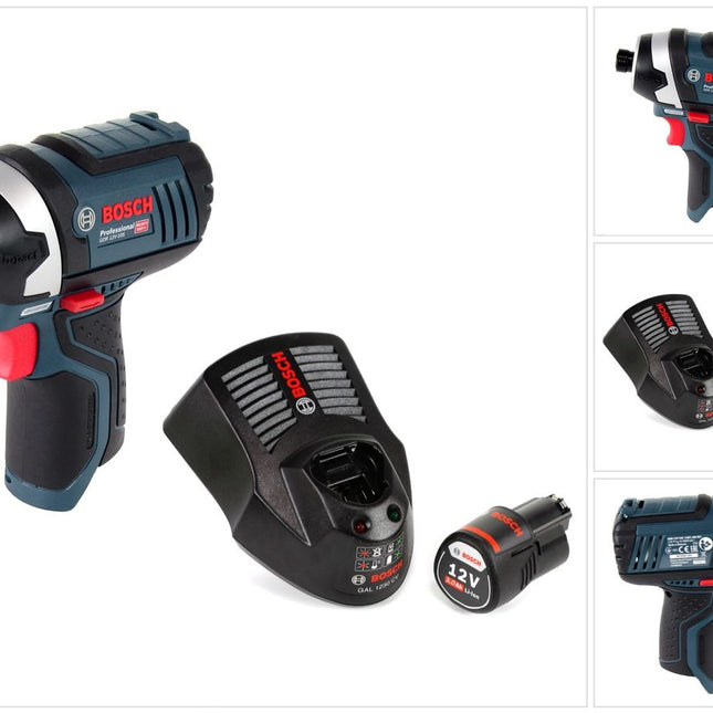 Bosch GDR 12V-105 Akku Drehschlagschrauber 12V 1/4" 105Nm + 1x Akku 2,0Ah + Schnellladegerät - Toolbrothers