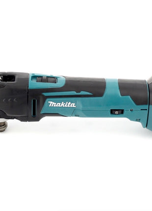 Makita DTM 50 RTJ Akku Multifunktionwerkzeug 18V + 2x Akku 5,0Ah + Ladegerät + WellCut MT-8 8 tlg. Sägeblätter Set + Makpac - Toolbrothers