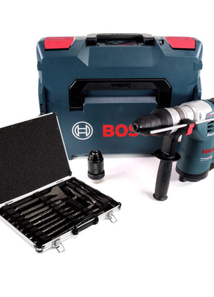 Bosch Professional GBH 4-32 DFR 900 W 4-stufiger Bohrhammer mit SDS Plus Aufnahme in L-Boxx + Makita D-42444 SDS-Plus Bohrer-Meißel-Set 17 tlg. im Alu Koffer - Toolbrothers