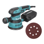 Makita BO 5041 Exzenterschleifer / Schleifmaschine 300 W 125 mm + 10x Schleifpapier 125 mm Körnung 80 - Toolbrothers