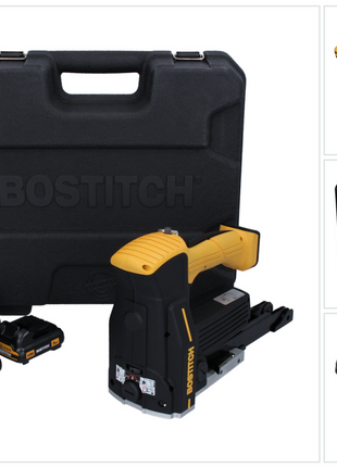 Bostitch DSA-3522-E Akku Kartonverschlusshefter Karton Tacker 12 V + 2x Akku 2,0 Ah + Ladegerät + Koffer - Toolbrothers