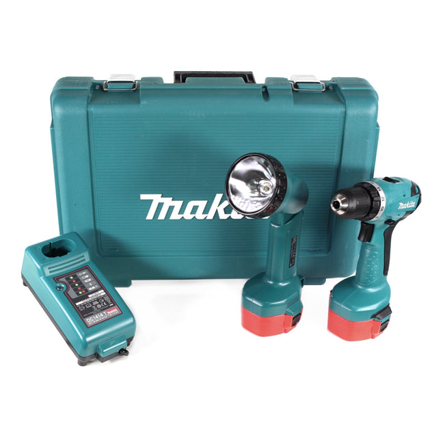 Makita 6281 DWALE 14,4 V Akku-Bohrschrauber Set im Koffer mit 2x 1,9 Ah Akkus + DC 1414 Ladegerät + ML 140 Lampe - Toolbrothers