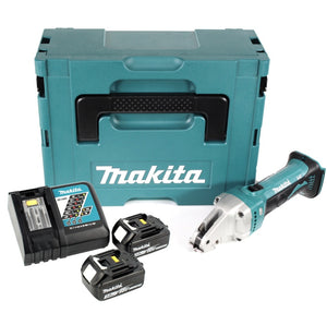 Makita DJS 101 RFJ Akku Blechschere 18V + 2x Akku 3,0Ah + Ladegerät + Makpac