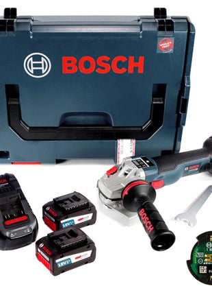 Bosch GWS 18 V-125 SC Akku Winkelschleifer 18V 125mm + GCY 30-4 Connectivity Modul + 2x Akku 6,3Ah + Ladegerät + L-Boxx - Toolbrothers