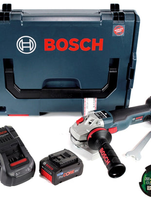 Bosch GWS 18 V-125 SC Professional 125 mm Akku Winkelschleifer in L-Boxx mit GCY 30-4 Connectivity Modul + 1x GBA 7,0 Ah ProCORE Akku + GAL 1880 Ladegerät - Toolbrothers