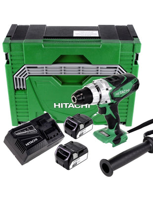 Hitachi DS 18 DSDL 18 V Akku Bohrschrauber im Koffer + 2x Hitachi BSL 1840 18 V 4,0 Ah / 4000 mAh Li-Ion Akku + Hitachi UC 18YFSL Akku Ladegerät - Toolbrothers