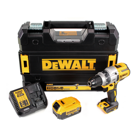 DeWalt DCD 991 M1 Akku-Dreigang-Bohrschrauber 18V 95Nm Brushless + 1x Akku 4,0Ah + Schnellladegerät + TSTAK - Toolbrothers