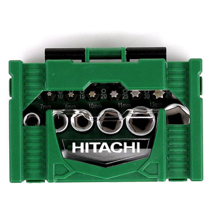 Hitachi 24 tlg. Bit & Stecknüsse Set inkl. Mini-Ratsche in Bitbox ( 40030020 ) - Toolbrothers