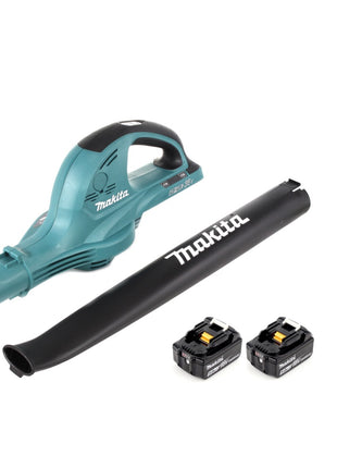 Makita DUB 361 T 2x 18 V / 36 V Akku Laubbläser Gebläse + 2x Makita BL 1850 5 Ah / 5000 mAh Akku - Toolbrothers