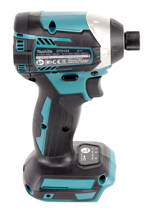 Makita DTD 154 SF1J-R Akku Schlagschrauber 18 V 1/4" 175Nm Brushless + 1x Akku 3,0 Ah + Ladegerät + RHINO