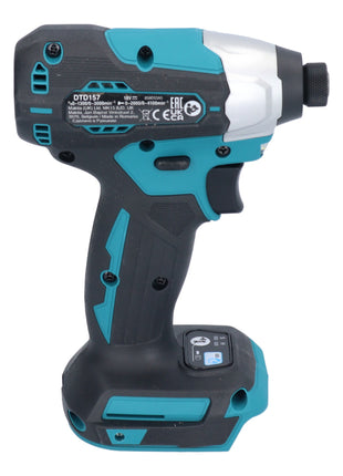 Makita DTD 157 SF1J-R Atornillador de impacto inalámbrico 18 V 140 Nm 1/4" sin escobillas + 1x batería 3,0 Ah + cargador + RHINO