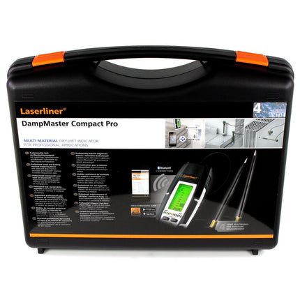 Laserliner DampMaster Compact Pro Professionelles Holz- und Baufeuchtemessgerät im Transportkoffer (BLE) ( 082.325A ) - Toolbrothers
