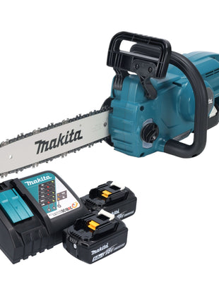 Makita DUC 357 RT2X3 Akku Kettensäge 18 V 35 cm Brushless + 2x Akku 5,0 Ah + Ladegerät