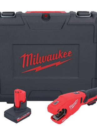 Milwaukee M12 PCSS-501C Akku Edelstahl Rohrabschneider 12 V 12 - 28 mm + 1x Akku 5,0 Ah + Koffer - ohne Ladegerät