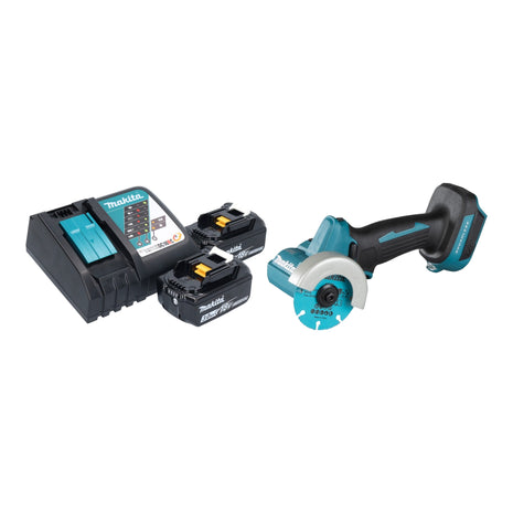 Makita DMC 300 RF Akku Winkelschleifer 18 V 76 mm Brushless + 2x Akku 3,0 Ah + Ladegerät